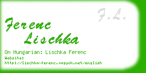 ferenc lischka business card